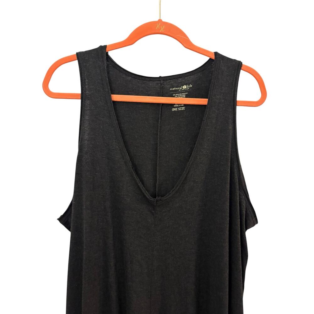 Natural Life Charlie Jumpsuit OS Wide Leg Deep V-neck Pockets Leisurewear Comfy - Picture 4 of 11